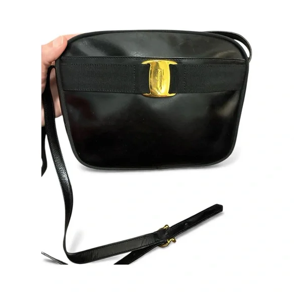 Salvatore Ferragamo Black Leather Bag - Picture 11 of 13